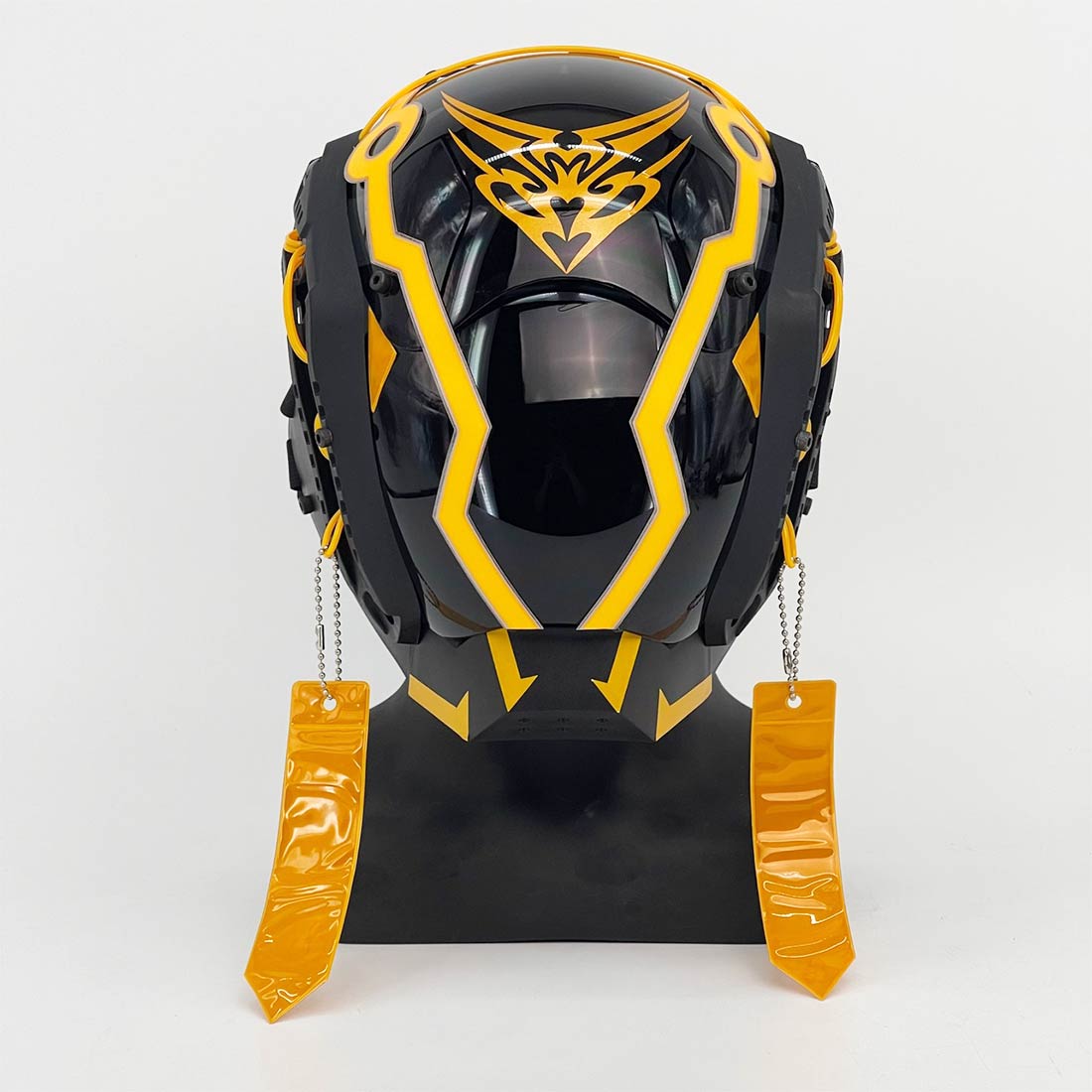 CoolCyberpunk Yellow Pattern Cosplay With Ribbon Cyberpunk Mask P43