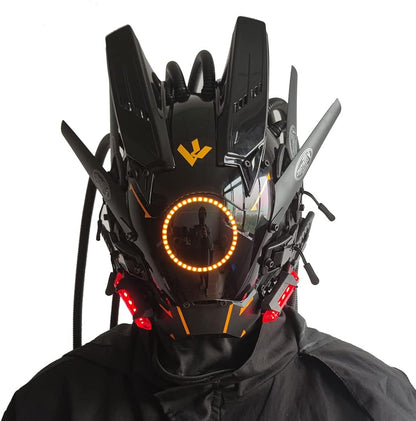 CoolCyberpunk Cyberpunk Gothic Masks with Red Lights D11