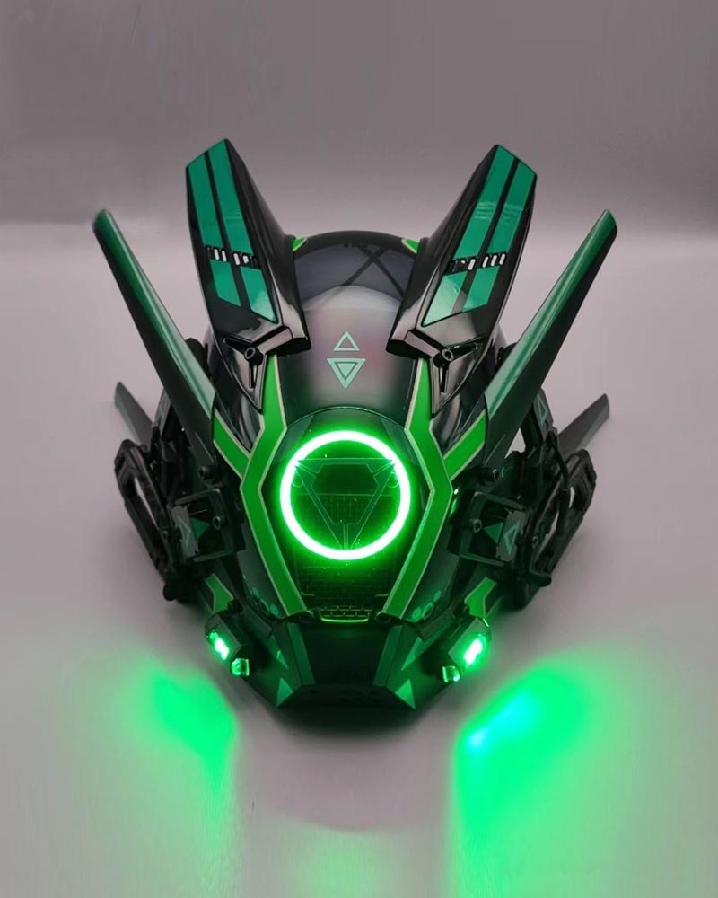 Cyberpunk Iron Blood Warrior Helmet Mask(LEDs available in 6 colors)