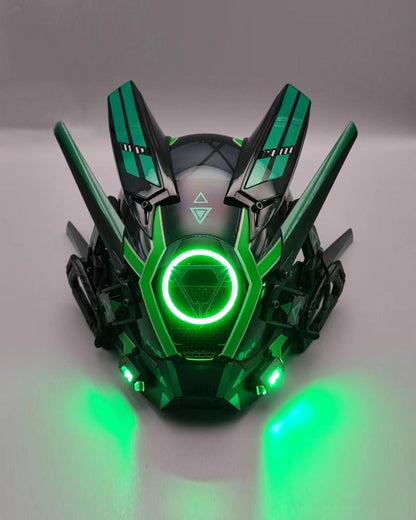 Cyberpunk Iron Blood Warrior Helmet Mask(LEDs available in 6 colors)