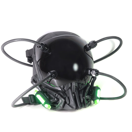 CoolCyberpunk Cyberpunk Mask With LED Lights & Decorative Pipes P15