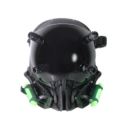 CoolCyberpunk Cyberpunk Mask With LED Lights & Decorative Pipes P15