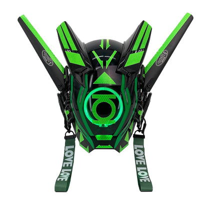 CoolCyberpunk Cyberpunk Mask With Green LED Round lights P42