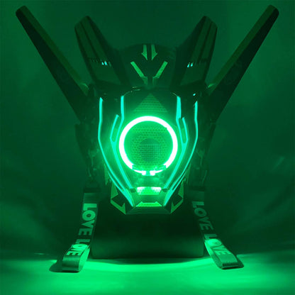 CoolCyberpunk Cyberpunk Mask With Green LED Round lights P42