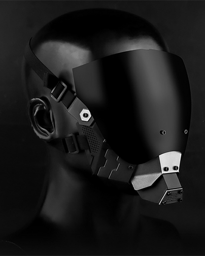 Máscara de medio casco funcional Cyberpunk