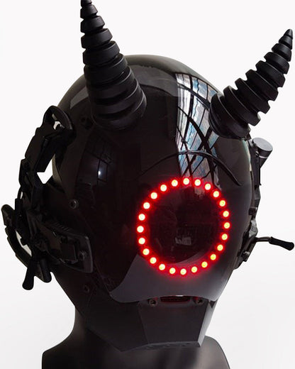 Cyberpunk Futuristic Devil LED Helmet Mask