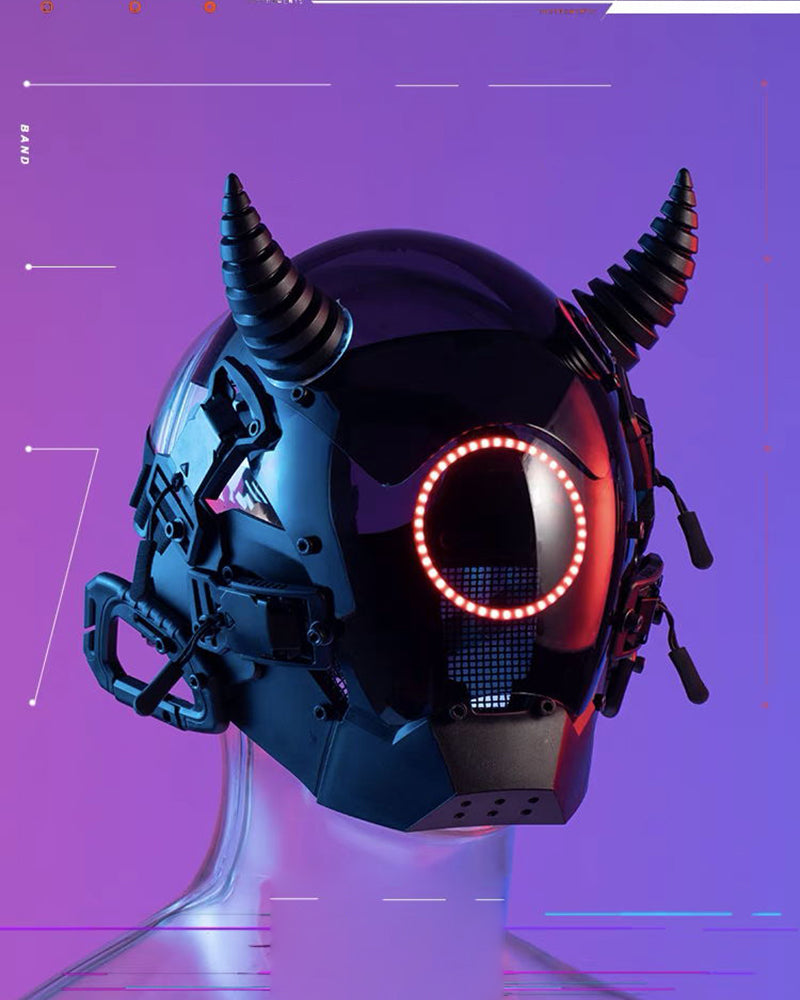 Cyberpunk Futuristic Devil LED Helmet Mask – CoolCyberpunk