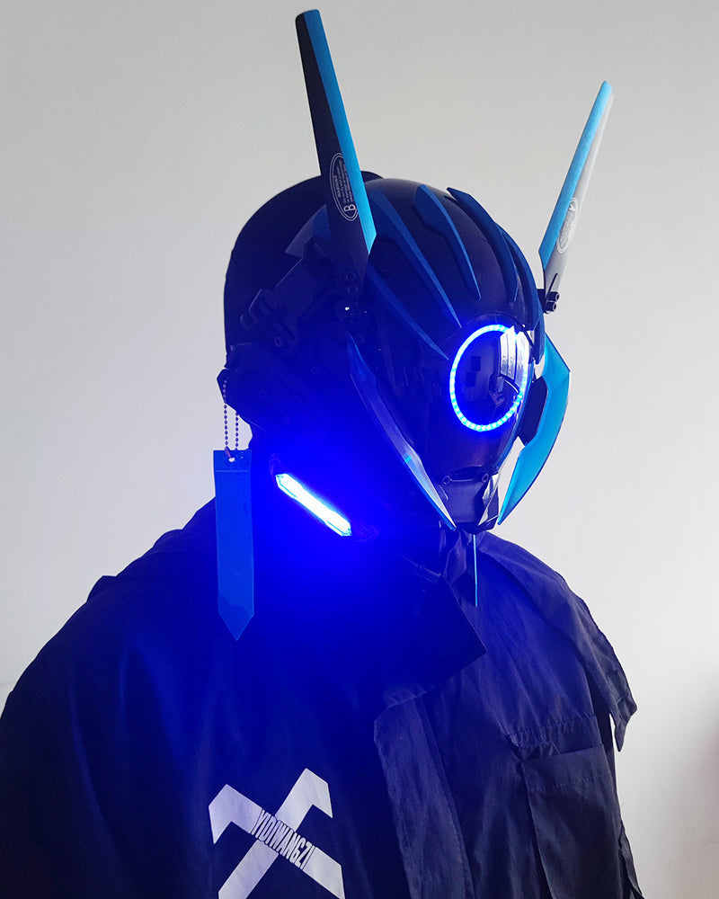 Cyberpunk Futuristic Wing Led Helmet Mask