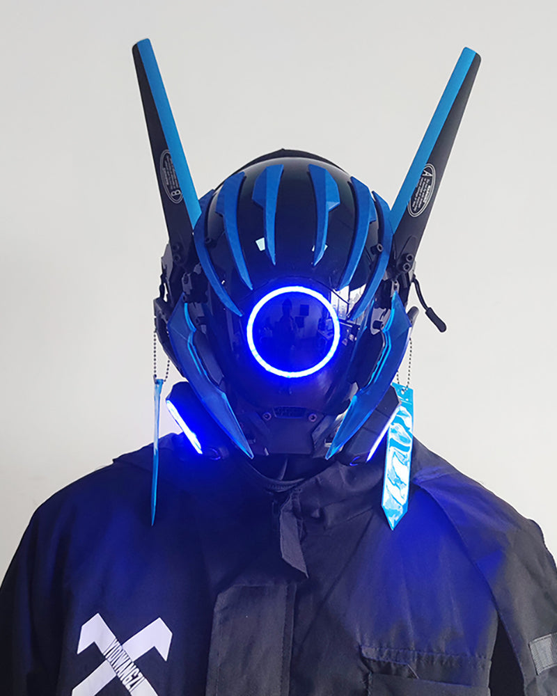 Cyberpunk Futuristic Wing Led Helmet Mask