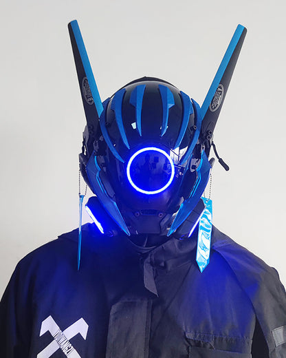 Cyberpunk Futuristic Wing Led Helmet Mask