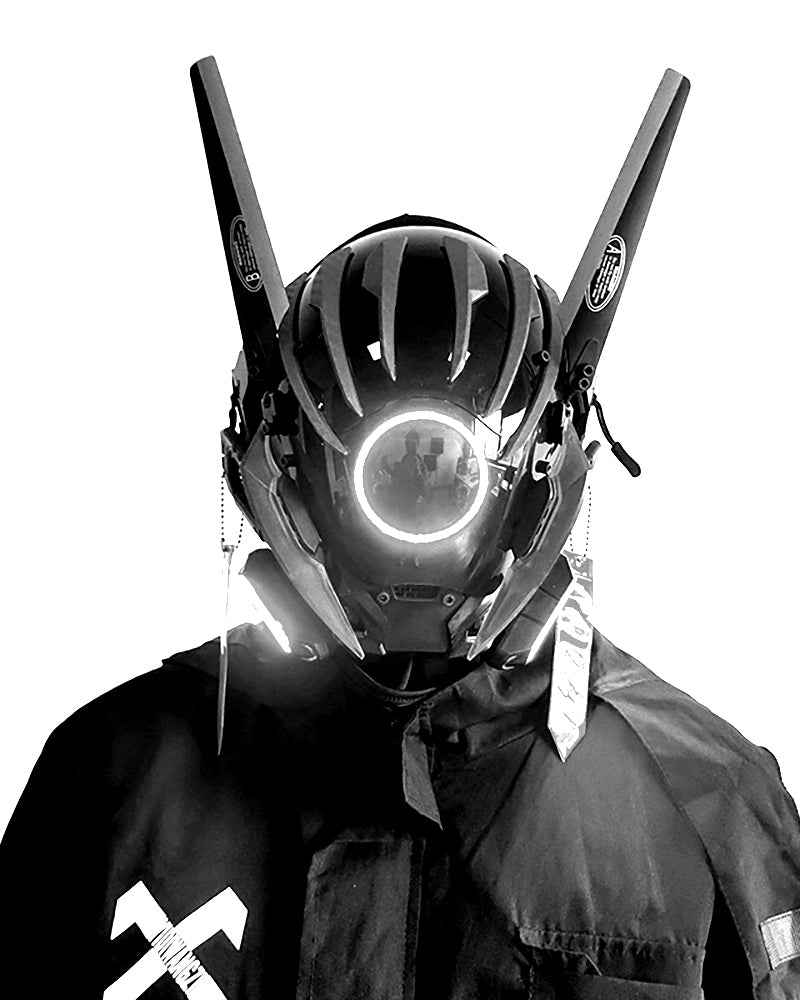 Cyberpunk Futuristic Wing Led Helmet Mask