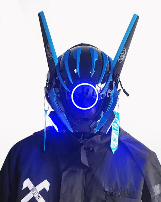 Cyberpunk Futuristic Wing Led Helmet Mask