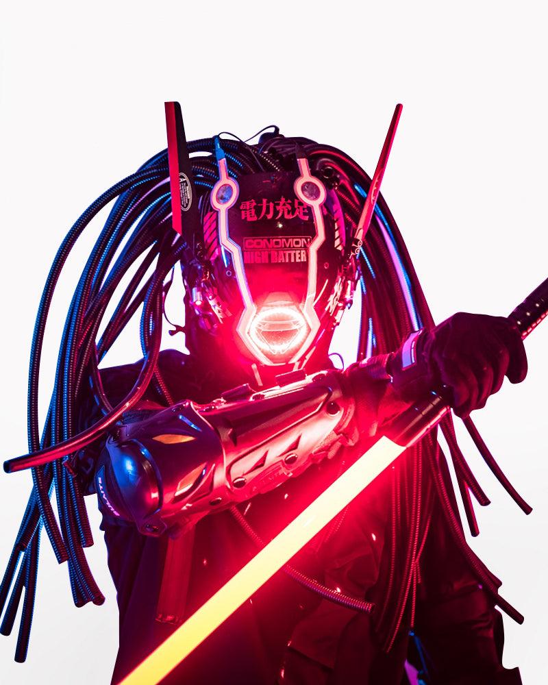 cyberpunk helmet,futuristic cyberpunk helmet,cyberpunk helmet art,cyberpunk helmet mask£¬diy cyberpunk helmet,cyberpunk helmet led,Halloween Cosplay Fit Party Music Festival Accessories,Futuristic Punk Techwear