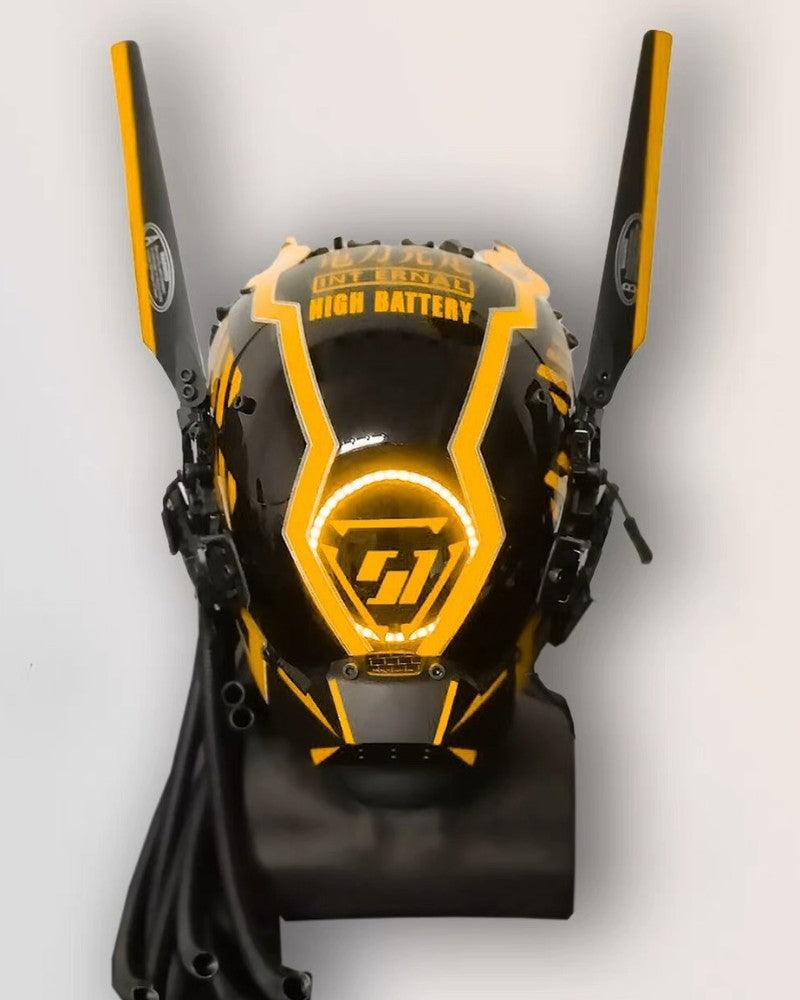 Conservation Of Energy Dreadlocks Cyberpunk Mask (LEDs available in 7 colors) - Techwear Official