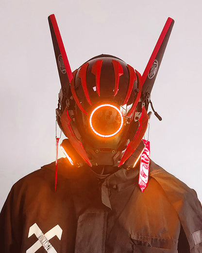 Cyberpunk Futuristic Wing Led Helmet Mask