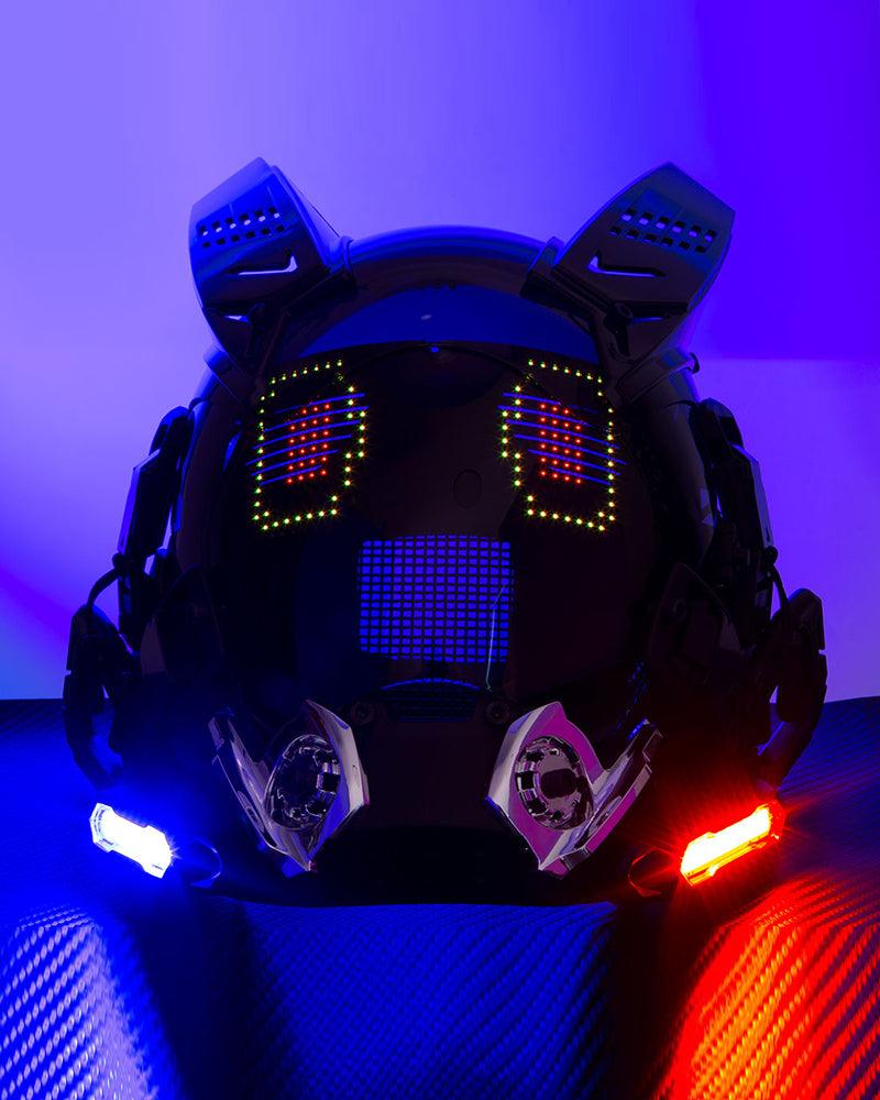 Over the Rainbow Rhythm Cyberpunk Mask ( Customizable Text And Image Available) - Techwear Official